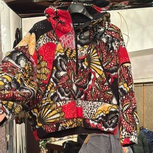 NWT FP Movement Wild and Free Printed Fleece Pullover in the Wildflower Retro
